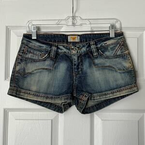 Antik Denim Embellished Distressed Shorts - Size 27